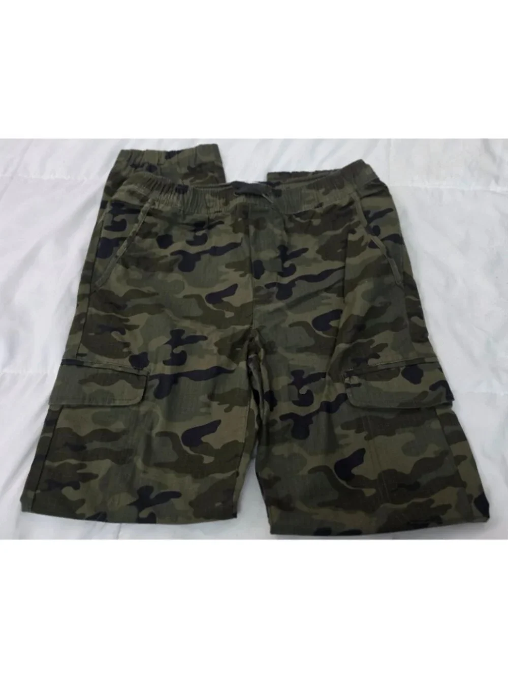 Old Navy Boys XXL 18  Cargo Jogger Pants Built In Flex Green Camouflage Tactical